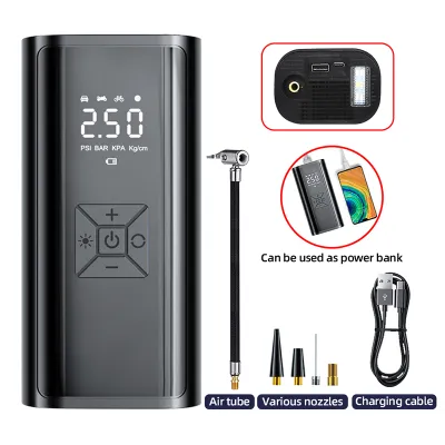 🇸🇬[Ready Stock] Portable 6000mAh Wireless Electric Air Pump For Car/Motorcycle/Bicycle/Ball Cordless Electric Car Tyre Pump Tire Inflator