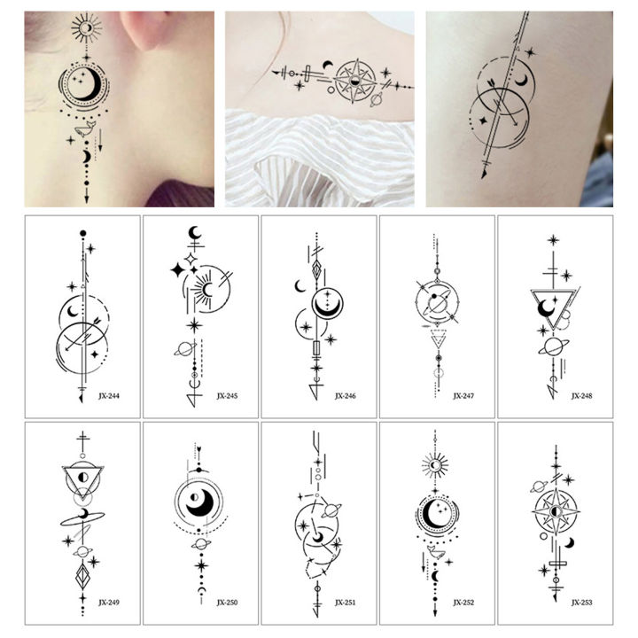 Moon Sun Stars Temporary Tattoos – EverjoyLife