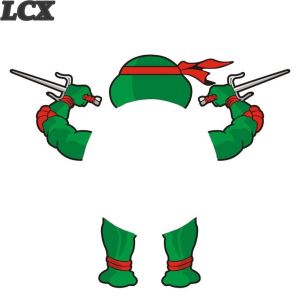 LCX Car Stickers Ninja Turtles Car Logo Decorative Stickers Personality Creative Funny Car Logo Stickers Car Exterior Decorative Stickers
