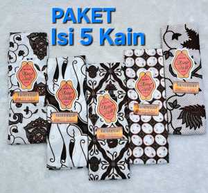 PAKET MURAH DAPET 5 PCS KAIN BATIK PANJANG DINAR HADI PUTIH / KAIN JARIK PREMIUM / KAIN BATIK PANJANG HALUS / KAIN CUKIN / KAIN GENDONGAN BAYI