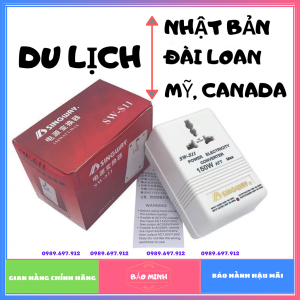 Cục đổi nguồn đi du lịch Nhật Mỹ Đài Loan | Bộ đổi nguồn 220v sang 110v của Nhật | Biến Áp 150W Đổi Nguồn 110V Sang 220V