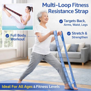 Digital Yoga Strap High Elasticity Stretching Band with Number Marks for Pilates Fitness Training Exercise Resistance Band
