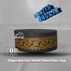 peci songkok tenun songket motif pucuk z / oka blang merah songkok santri mukennah