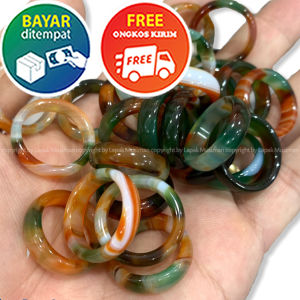 Cincin Pria Batu Pancawarna Natural
