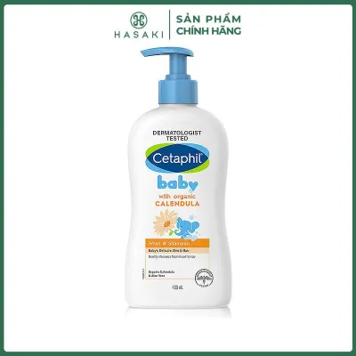 Sữa Tắm Gội Cetaphil Dịu Lành Cho Bé Tinh Chất Hoa Cúc 400ml Baby Wash & Shampoo with Organic Calendula Hasaki Sản Phẩm Chính Hãng