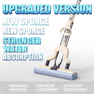 Smart Mop Lengthen Flat Free Hand Washing Cleaner Lazy Household Cleaning Sponge Floor With Squeeze Dry Moisture