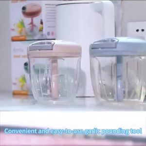 Crusher Vegetable Onion Cutter Kitchen Cooking Accessories 500/900ML Manual Meat Mincer Garlic Chopper Rotate GarlicPress2026