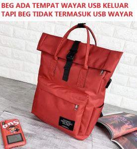 Aladdin Beg Galas Remaja Wanita Lelaki Sekolah ( Women Men Travel Hiking Leisure Backpack Bag Student Sports Bag )  4P4