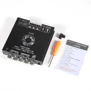 ZK-HT21 Bluetooth Amplifier Board 2.1 Channel Subwoofer 160W+160W+220W Bluetooth 5.0 Amplifier with Treble and Bass Control for DIY Speakers