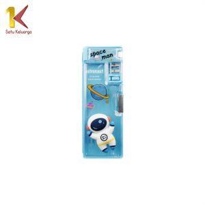 Satu Keluarga Tempat Pensil Anak 3D Timbul Magnetic Multifungsi A59 Kotak Pensil Alat Tulis Sekolah Pencil Case Magnet Untuk Anak Tk