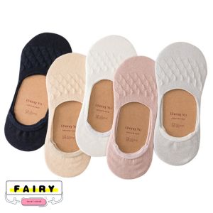 （SG Seller）6 Pairs Women Socks Cotton Invisible Casual Short Ankle Socks Basic Solid Color Breathable Comfortable Anti Slip Socks