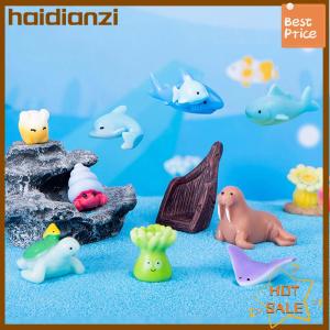 haidianzi Bức tượng nhỏ đại dương đồ trang trí Nhựa sinh vật biển dễ thương bức tượng nhỏ hồ cá nhà máy tính để bàn vi cảnh quan trang trí