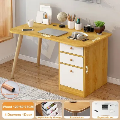 Study Table with Drawer Computer Table Office table Desk for Writing Home Furniture Room