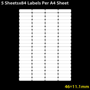 LONGB 5 sheets Inkjet Stationery Office School Supplies A4 Tag White Stickers Package Label Self Adhesive Sticky