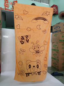 Khăn tắm gội 1m2 x 65cm Hình Thú Cao Cấp Hàng Việt Nam Xuất Khẩu hút thấm nước không ra màu   Dùng được cho trẻ nhỏ