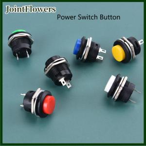 JointFlowers 16mm 12V-24V không thấm nước Xe LED Power push button momentary chuyển đổi kim loại on of