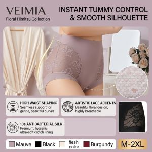 High Waist Panties Shaping Tummy Control Comfortable Lace Gusset Anti-Bacterial Women Underwear