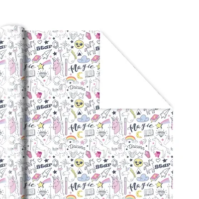 1pc Cartoon Dinosaur Unicorn Kids Children Birthday Kertas Hadiah Box Gift Packaging Flower Wrapper Wrapping Paper