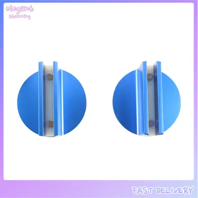elegantstunning 2Pcs Universal Magnetic Jack Pad Aluminum Grooved Magnetic Jack Pad Pinch Weld Protector Jacking Puck Pinch Weld Frame Track Adapter For Car Tuning Repairing