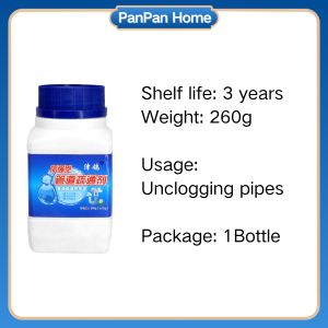 PanPan Pipe Drain Cleaner and Clog Remover Powder for Toilet and Kitchen Ejen Pembersihan Ubat Tersumbat Paip Tandas Sinki Dapur 管道疏通剂 厕所马桶水管厨房水槽堵塞疏通剂