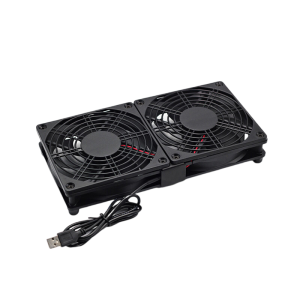 120mm Kipas Penyejukan Sejuk Luar Berdiri Router Modem Kotak TV Dengan 5 V USB Kipas Tunggal 1800 RPM ASUS AC3100 AC3200 AC2400 AC66u AC87u AC88u R7000 EVPAD BUANG SEKATAN