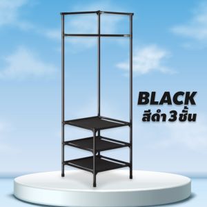 NJCAR LZD MALL 8814 8815 ราวแขวนเสื้อเข้ามุม ราวแขวนเสื้อผ้า ไม้แขวนเสื้อ ที่แขวนสามเหลี่ยม ราวแขวนผ้า ชั้นวางห้องนอน