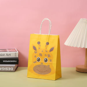 Gratis Semua - Paper Bag Ulang Tahun / Goodie Bag Ulang Tahun / Goodie Bag Tema Animal / Paper Bag Hadiah / Paper Bag Motif Animal