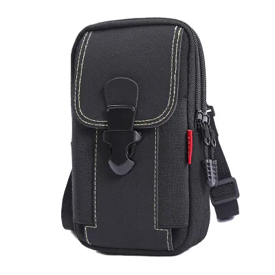 Men Waterproof Canvas Waist Bag Casual Mobile Phone Purse Pocket Male Belt Bum bag Portable Travel Zipper Storage Bag