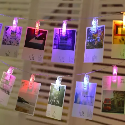 [SG SELLER FAST DELIVERY] 3M 20LED Photo Clips String Light Fairy Twinkle Wedding Party Christmas Deco Home