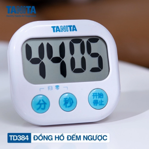 Tanita Đồng Hồ Đếm Ngược TD384 Màn Hình LCD Rõ Ràng Hiển Thị Số Lớn Chất Liệu An Toàn Tiện Ích màu ngẫu nhiên