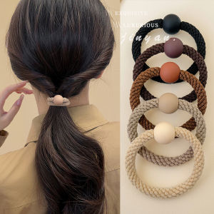 5Pcs /Set New High-quality Simplicity Seamless Scrunchie Rubber Band Head Rope Leather Band Girls Women Accessory Headdress