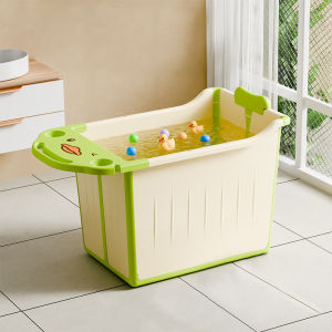 Space-Saving Foldable Bathtub with Durable Material and Anti-Slip Base Perfect for Small Bathrooms