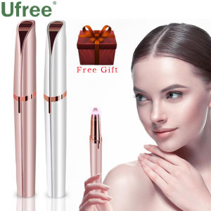 Kemei Facial Eyebrow Epilator Epilator Mini Eyebrow Shaver Instant Painless Portable Epilator Shaving Eyebrow Trimmer (Battery Type)