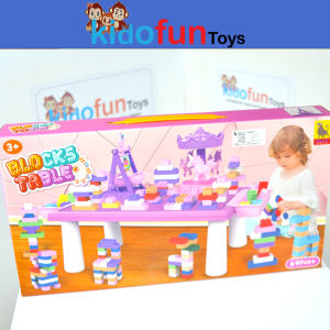 Mainan Edukasi Multifungsi Table Block Bangunan Wahana Bermain Anak Mini 69pcs+