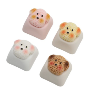 Lovely Puppy Resin Keycaps For Mechanical Keyboards Durability With Cute Dog Pattern And Comfortable Typing Experience
