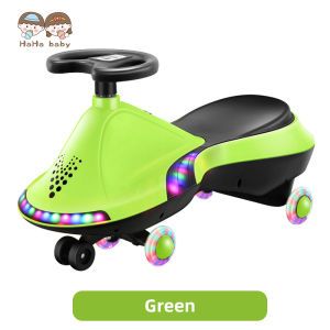 HAHA BABY Kid Swing Car/Children Twist/Kids Flashing Wheel Twist Car Childrens Universal Wheel Anti Rollover Baby Rocking Car Sliding Car Childrens Twist Car With Music
