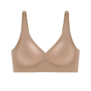 『Brelira』Suji Seamless Bra Soft Support Anti-Sagging Bra Latex Full Coverage Wireless Breathable ​​V Neck Underwear無痕內衣無鋼圈