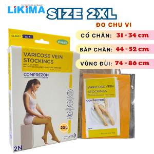 Vớ Y Khoa Suy Giãn Tĩnh Mạch Chân - Tất Y Khoa Comprezon AG (tới bẹn) – 2102 Likima