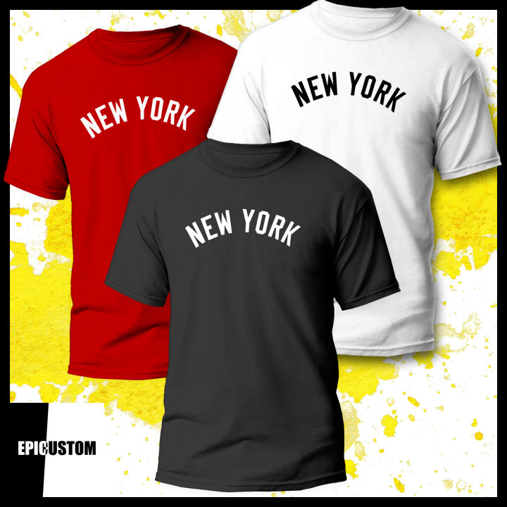 white red and black graphic tee