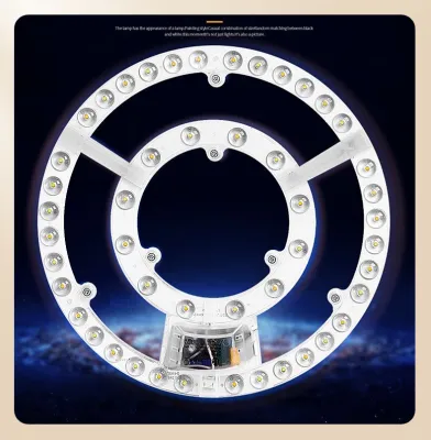 โคมไฟห้องนอน ไฟเพดาน LED 12W/18W/24W/36W/48W/72wสำหรับโคมเพดานกลม Ceiling LED ตัวใช้แทนหลอดนีออนกลม รุ่นประหยัด พร้อมเต๋าต่อสายไฟแม่เหล็ก