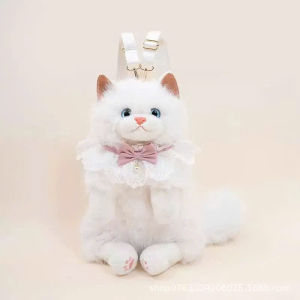 Ba Lô Mèo Bông 45cm Luxury Style | Balo Thú Bông Lông Mềm Phát Tiếng Meow Phụ Kiện Thời Trang Nữ