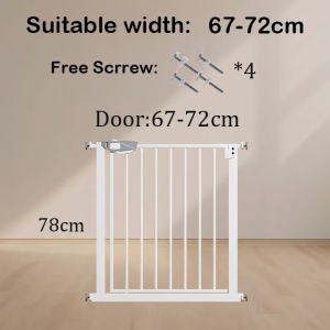Baby Safety Gate 3 Safety Lock Pets Gate Baby Safe Door Gate Extension Component Gate Guard Fit Door Fence Safety Keselamatan Pagar Bayi 67-202 cm