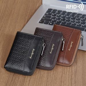 IU MISS หนัง กระเป๋าสตางค์สั้นผู้ชาย กระเป๋าใส่บัตรซิป ตัวอักษรภาษาอังกฤษ กระเป๋าเงิน ง่าย กระเป๋าใส่บัตรเครดิต กระเป๋าหนังผู้ชาย ผู้ชาย