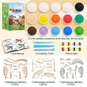 Đất sét siêu nhẹ cho trẻ em làm đồ thủ công diy Bộ đồ chơi nhựa bộ đồ chơi khủng long