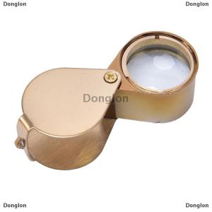[COD] Donglon แว่นขยาย30x30x21มม. เครื่องมือตาสีทองเครื่องประดับแว่นตาพับได้