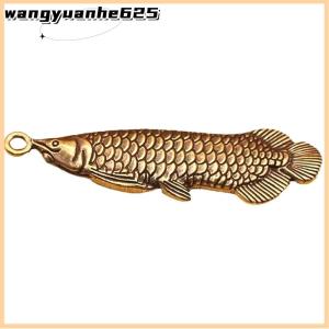 [WYH Store] 👗 1PCS Retro Charm Brass Fish Charms Pendant DIY Ornament Miniature Keychain Jewelry Home Decoration Craft Souvenir Gift