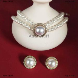 [COD] Auto Stuff 3ชิ้นแฟชั่นสร้อยคอจี้มุกสองชั้นเครื่องประดับชุดเครื่องประดับผู้หญิงงานเลี้ยงงานแต่งงานเครื่องประดับของขวัญ