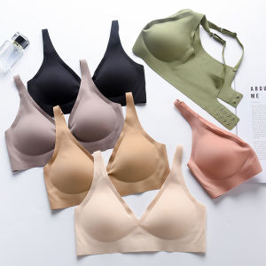 Lizida Japan SUJI Invisible-button Black-technology Bra Jelly Strip Soft Support No Steel Ring Small Chest Gathered Adjustment