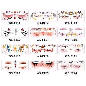 Makeup Stickers Economy Cos Face Stickers Halloween Makeup Reuse Party Theme Campaigns Holiday
