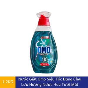 Mới Nước giặt Omo Siêu Tốc Và Matic + Pure EN062 giúp đánh bay vết bẩn lưu hương bền màu sợi vải dạng chai túi